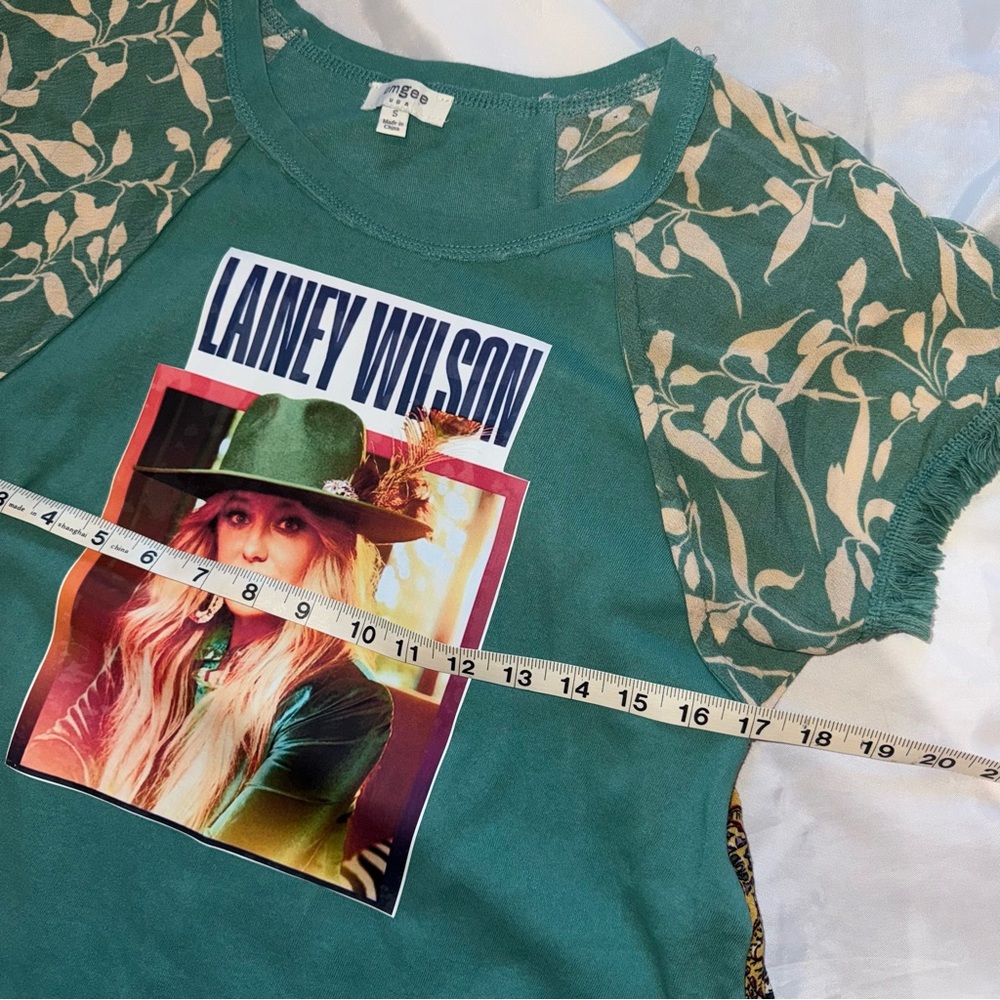 Lainey Wilson BOHO Country Western Short Sleeve Top Shirt T-Shirt‎ Unique Ladies - Picture 9 of 13